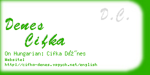 denes cifka business card